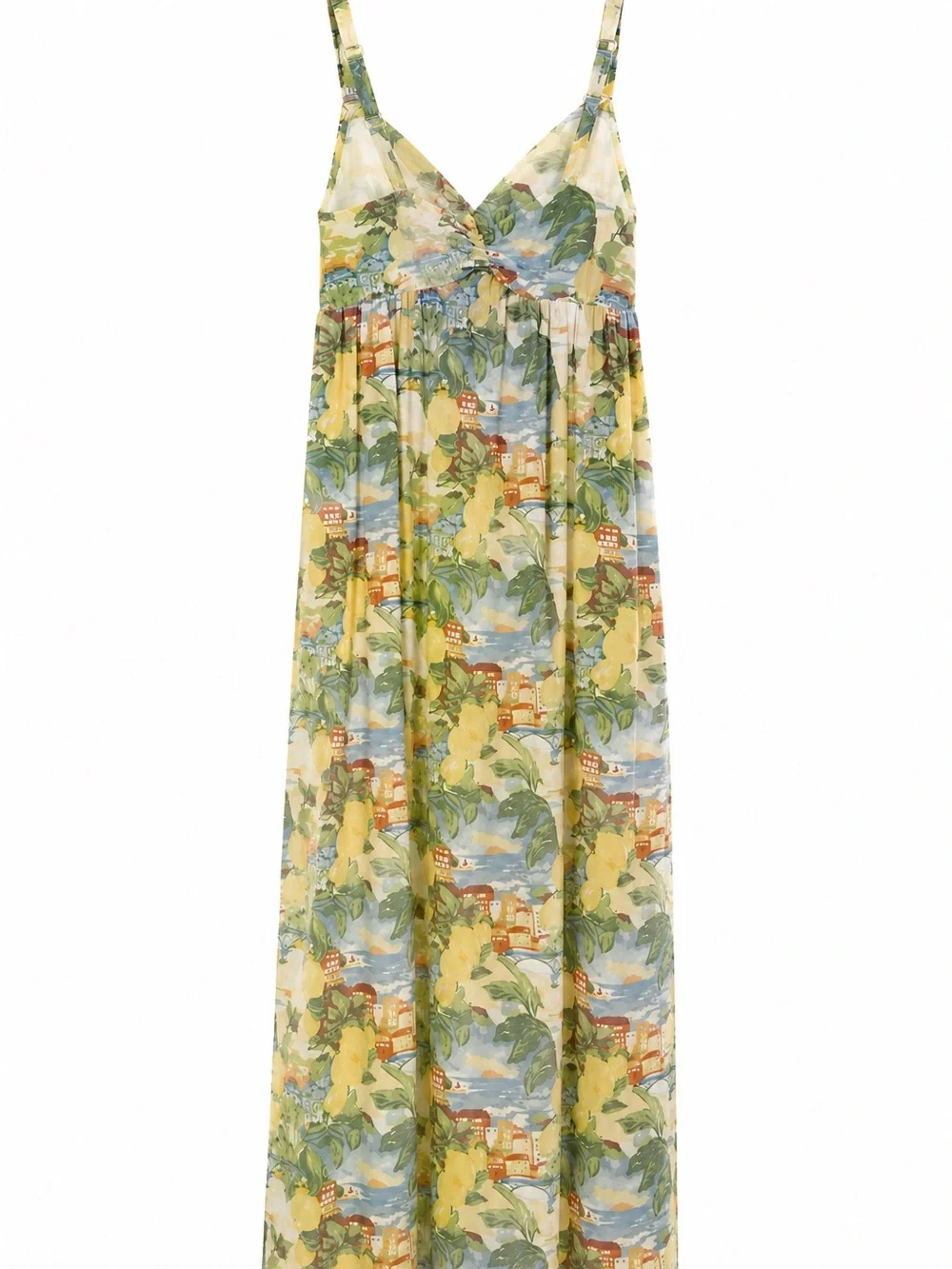 Abercrombie & Fitch Yellow Green Blue Floral Maxi Dress